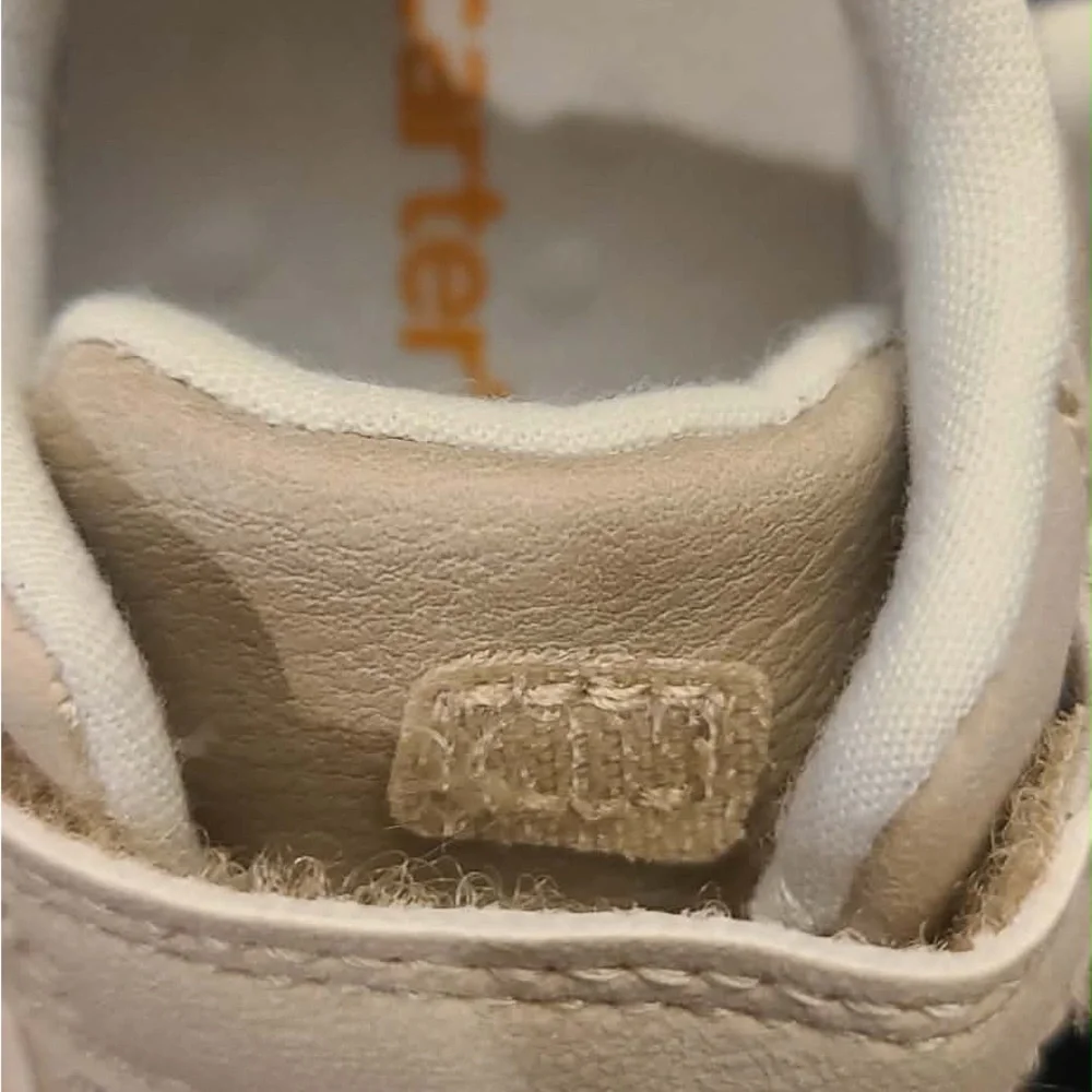 NWT Carter's Beige Kids Sneakers Size 2 (3-6 months)